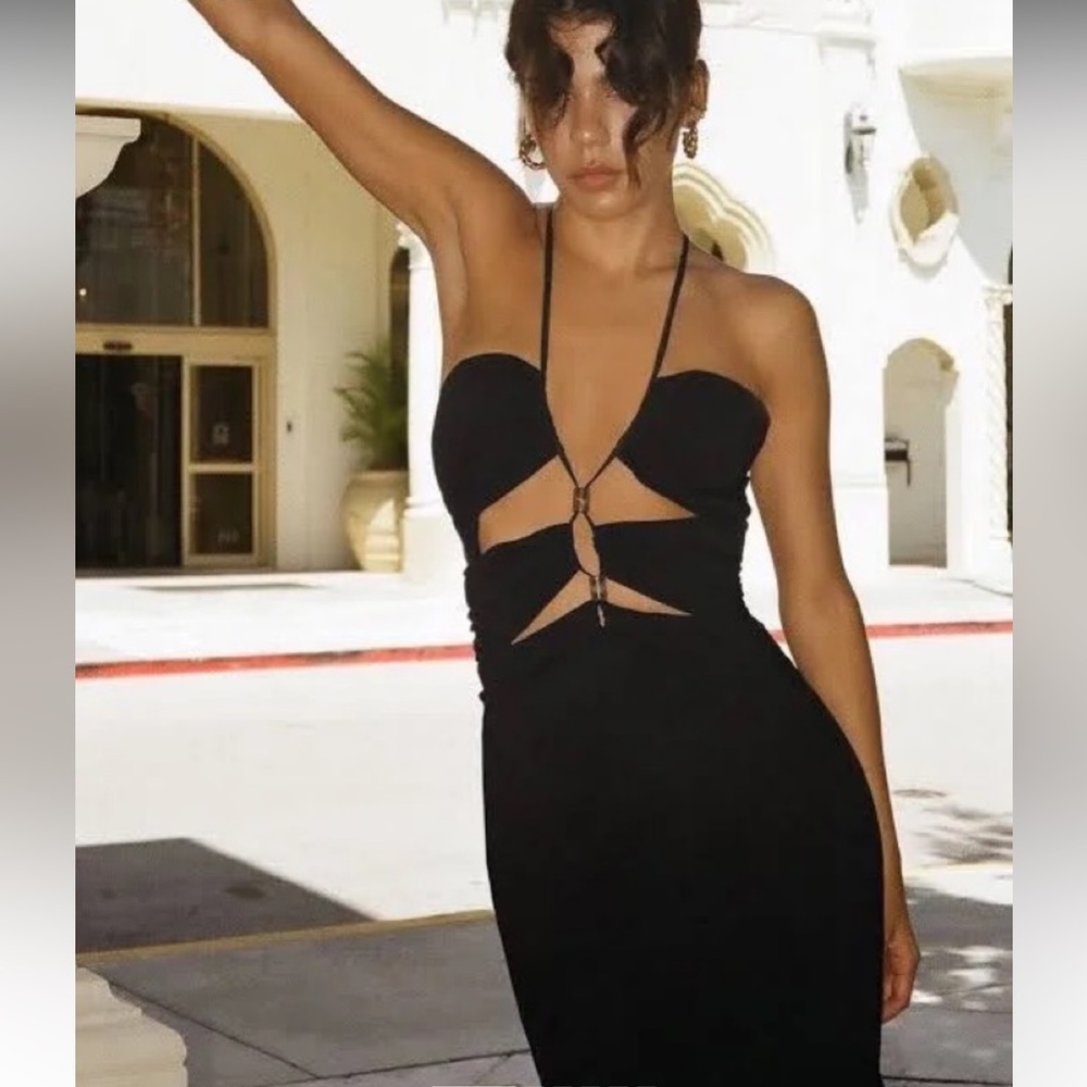 Zara cutout midi dress